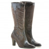 Botines de mujer 1111 charol café + gamuza café