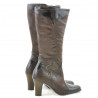 Botines de mujer 1111 charol café + gamuza café
