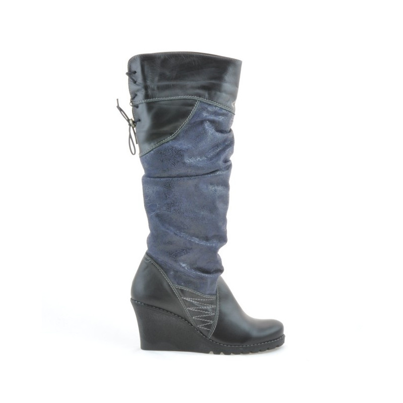 Botas de mujer 226 negro+índigo antílope