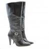 Botas de mujer 1109 charol negro combinado