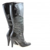 Botas de mujer 1109 charol negro combinado