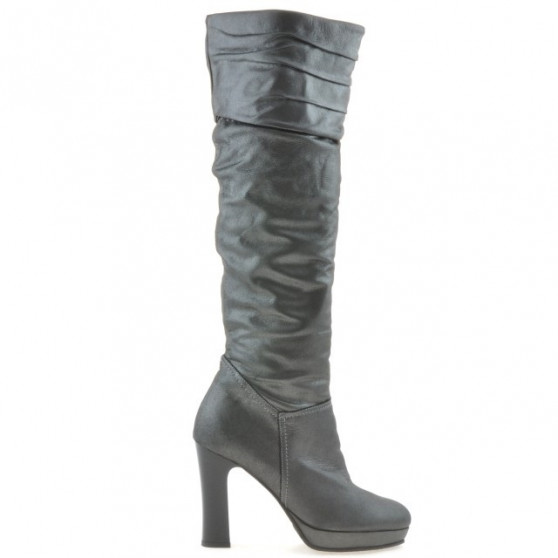 Botas de mujer 1118 gris satinado