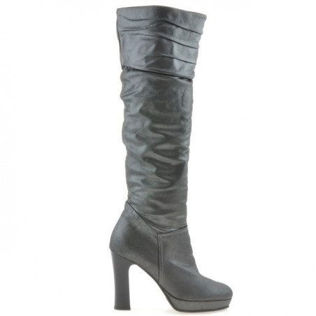 Botas de mujer 1118 gris satinado