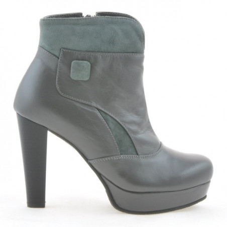 Botines de mujer 1125 gris+gris ante