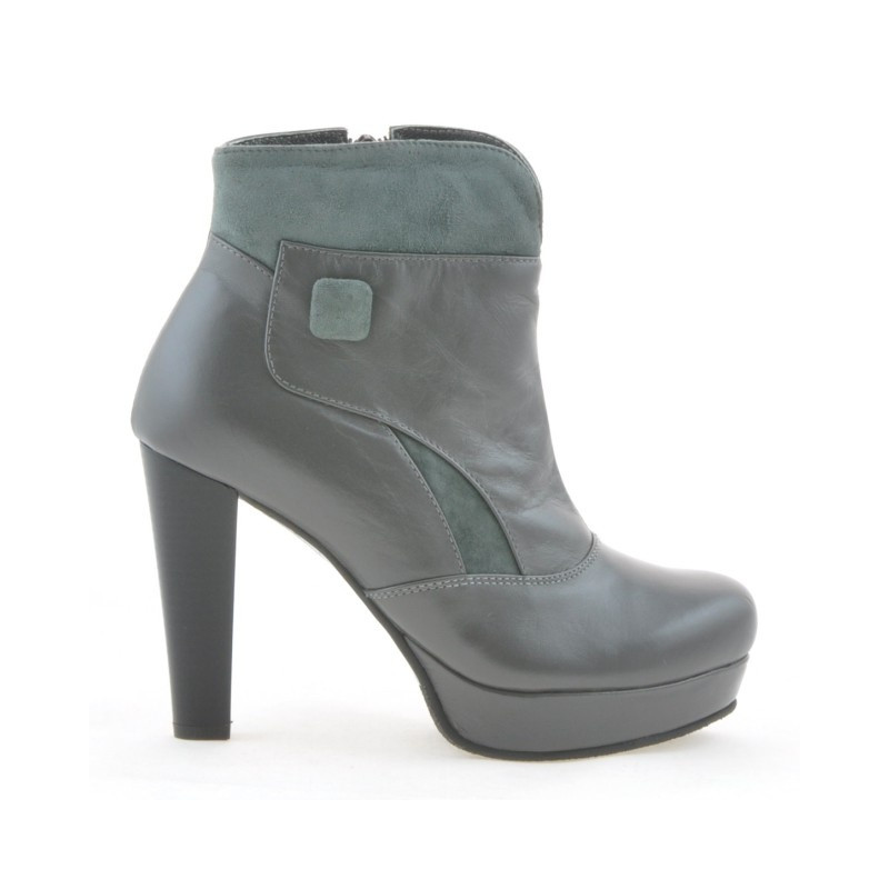 Botines de mujer 1125 gris+gris ante