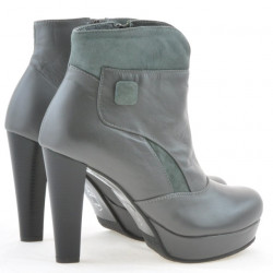 Botines de mujer 1125 gris+gris ante