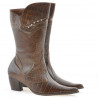 Botas mujer 298 croco coñac