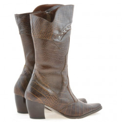 Botas mujer 298 croco coñac