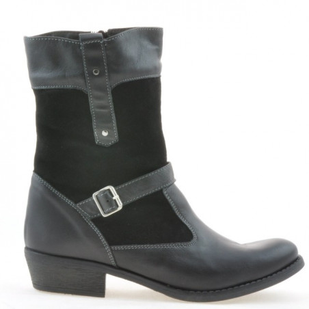 Botines de mujer 289 negro combinado