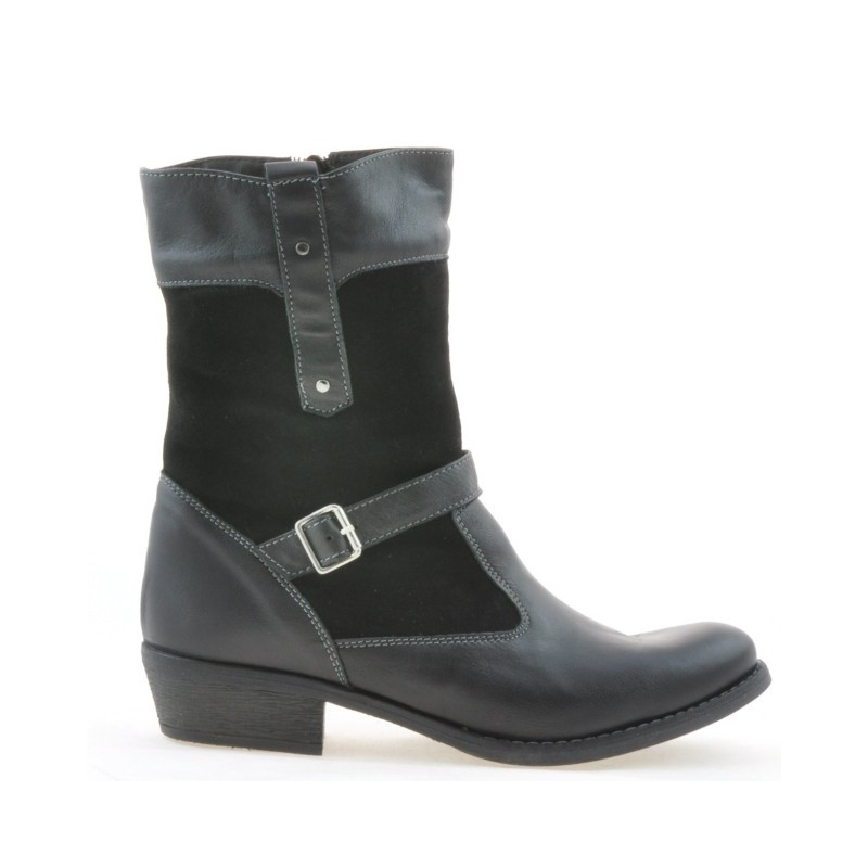 Botines de mujer 289 negro combinado