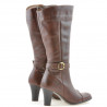 Botas de mujer 017 coñac combinado