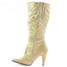 Botas mujer 008 cocodrilo beige
