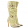 Botas mujer 008 cocodrilo beige