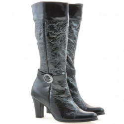 Botas de mujer 017 crepé charol negro