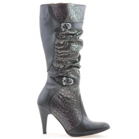 Botas de mujer 008 negro combinado