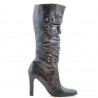 Botas mujer 008-2 negro+burdeos combinado