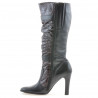 Botas mujer 008-2 negro+burdeos combinado