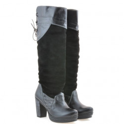 Botas de mujer 226-1 negro+negro antilop