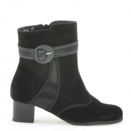 Botines de mujer 1139 negro antílope combinado