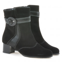 Botines de mujer 1139 negro antílope combinado