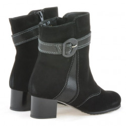 Botines de mujer 1139 negro antílope combinado