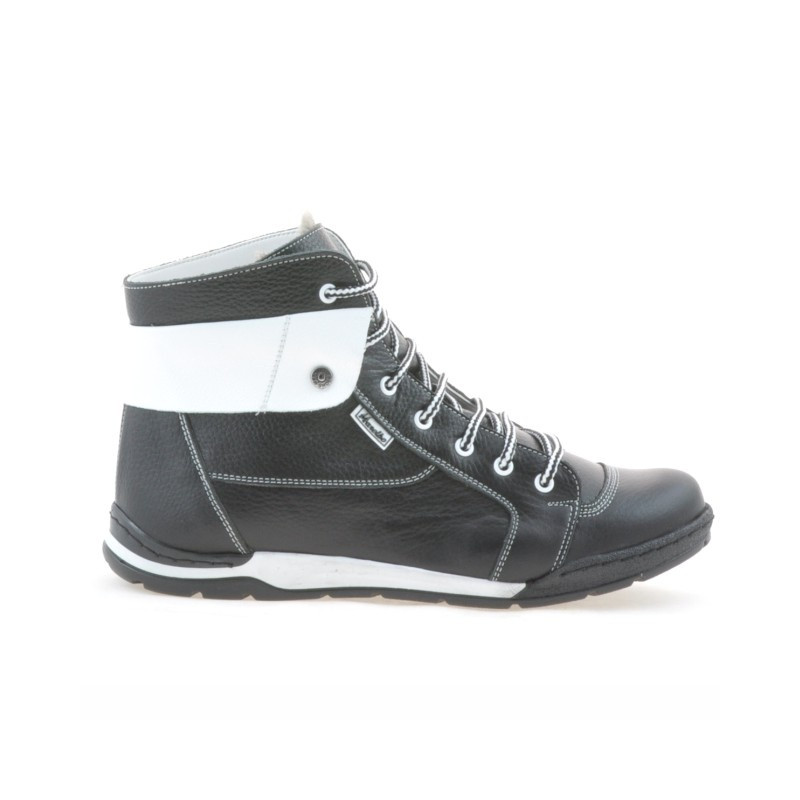Botas hombre 421 negro+blanco