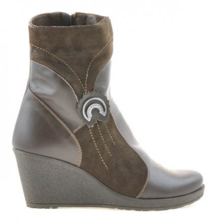 Botines de mujer 3220 café combinado