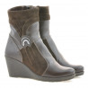 Botines de mujer 3220 café combinado