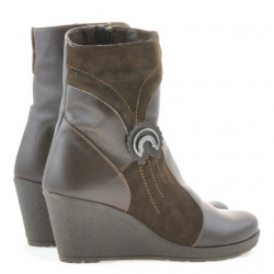 Botines de mujer 3220 café combinado