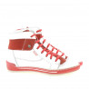 Botas de mujer 258 blanco+rojo
