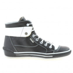 Botines de mujer 258 negro+blanco