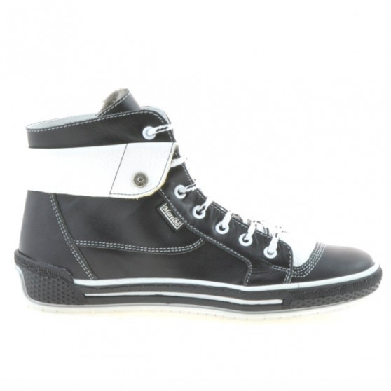 Botines de mujer 258 negro+blanco