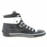 Botines de mujer 258 negro+blanco
