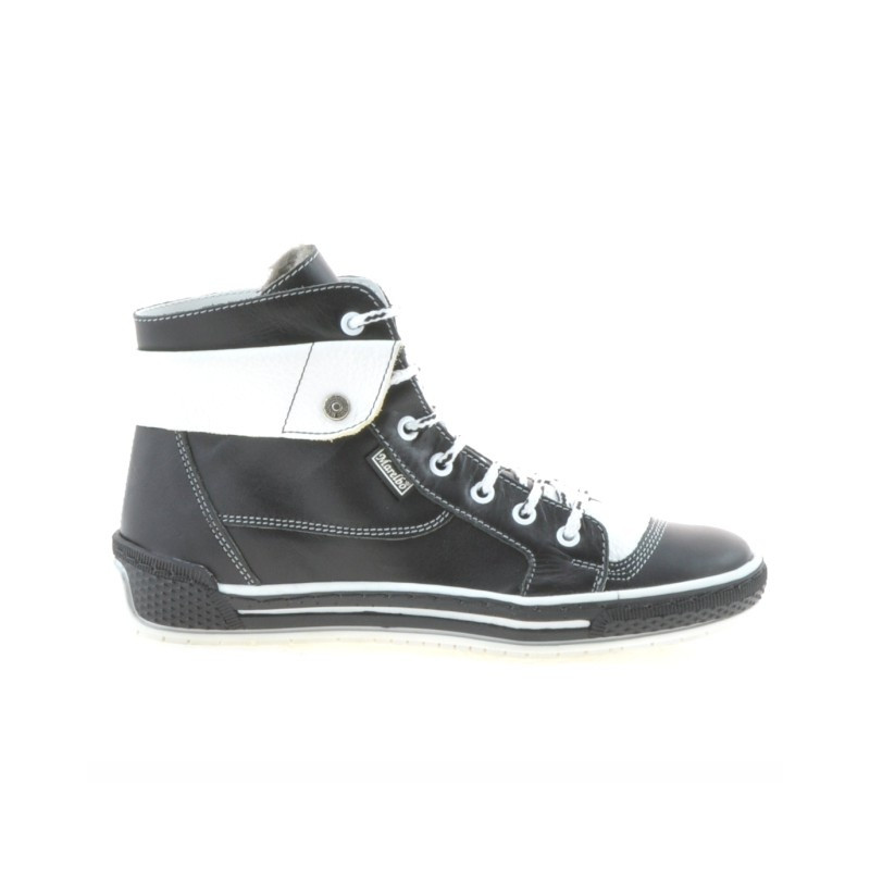 Botines de mujer 258 negro+blanco