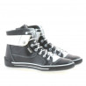 Botines de mujer 258 negro+blanco