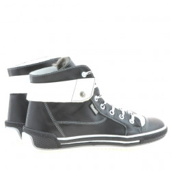 Botines de mujer 258 negro+blanco