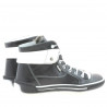 Botines de mujer 258 negro+blanco