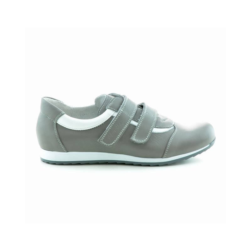 Zapatillas deportivas de mujer 194 gris+blanco