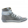 Botas de mujer 258 gris combinado