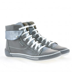 Botas de mujer 258 gris combinado