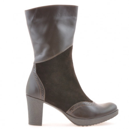 Botas mujer 3241 café combinado