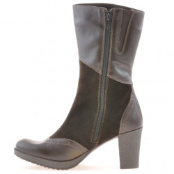 Botas mujer 3241 café combinado
