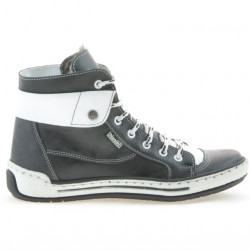 Botines de mujer 258 biz negro+blanco