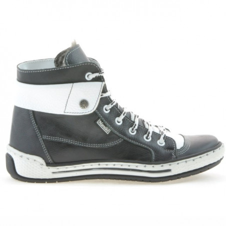 Botines de mujer 258 biz negro+blanco