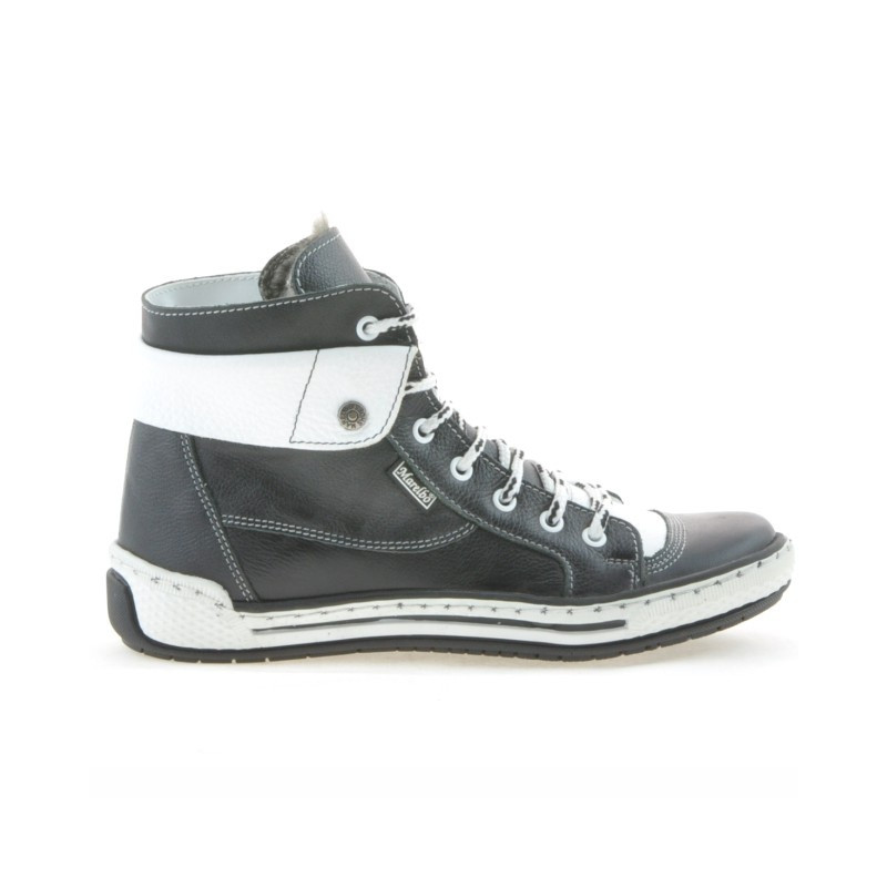 Botines de mujer 258 biz negro+blanco