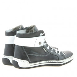 Botines de mujer 258 biz negro+blanco