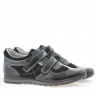 Zapatillas deportivas para hombre 712 charol negro+vela negra