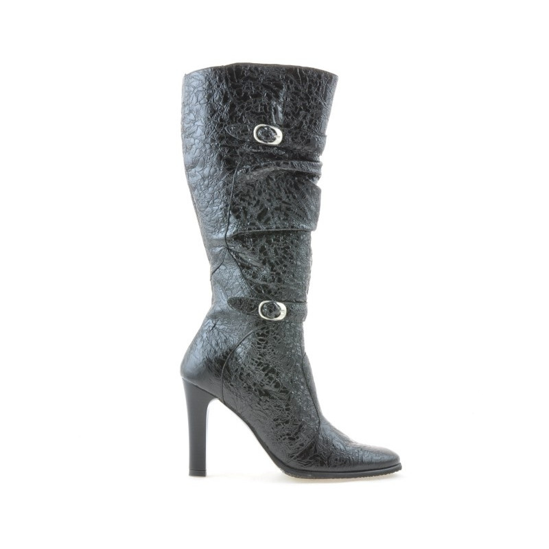 Botas de mujer 008-2 charol negro