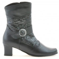 Botines de mujer 1110 negro combinado