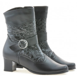 Botines de mujer 1110 negro combinado